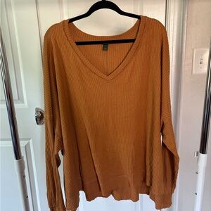 Wild Fable Orange V-Neck Sweater